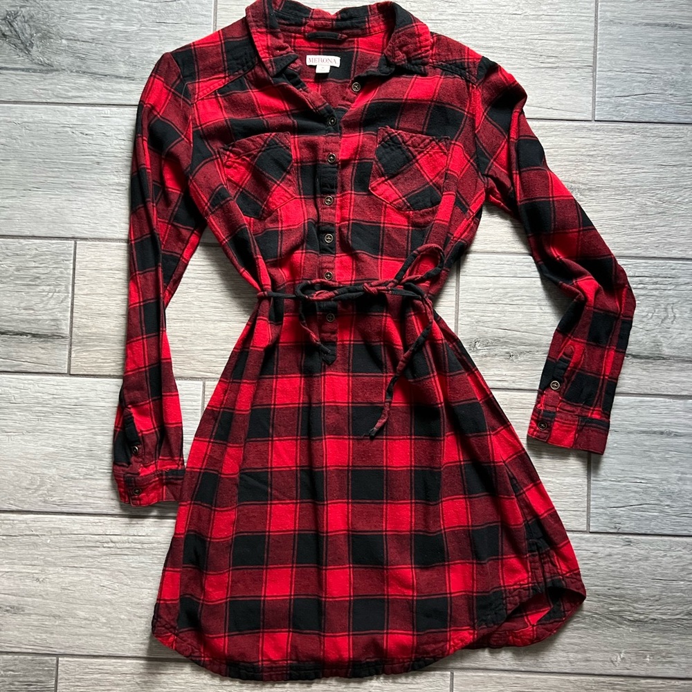 Gingham Sweater Dress - Size M